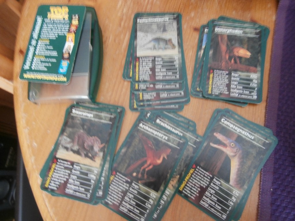 kaartspel Top Trumps dino dinosaurussen kwartet kaarten spel, Ophalen of Verzenden, Zo goed als nieuw, Top trumps