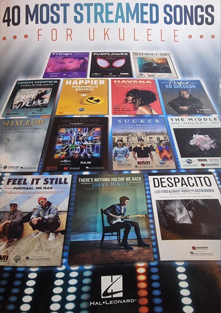 40 Most Streamed Songs for Ukulele bladmuziek, Muziek en Instrumenten, Bladmuziek, Zo goed als nieuw, Thema, Populair, Overige instrumenten