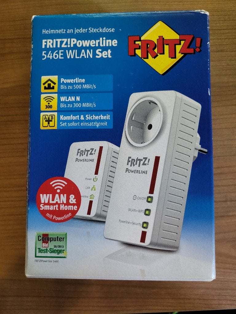 Fritz Powerline 546e set incl WLAN N, Computers en Software, Powerlines, Zo goed als nieuw, Ophalen of Verzenden