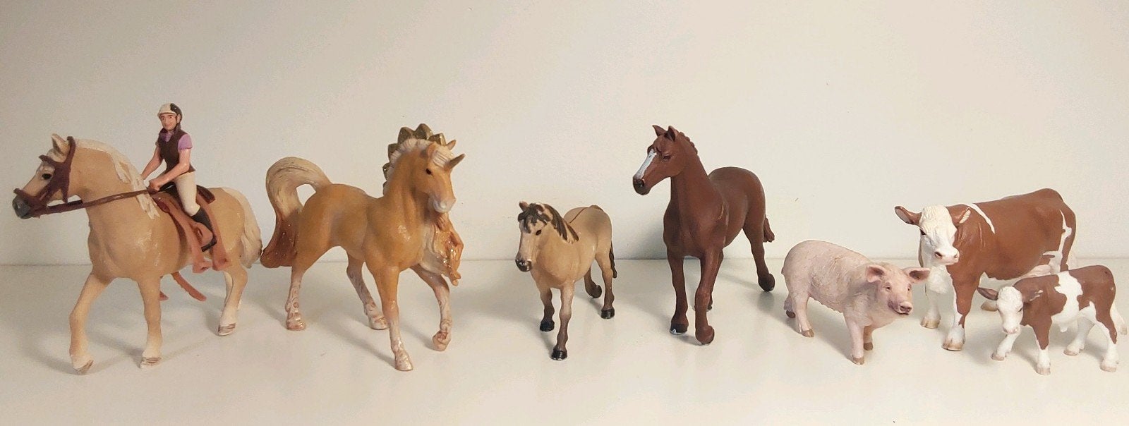 Schleich dieren 7x, Ophalen of Verzenden, Gebruikt