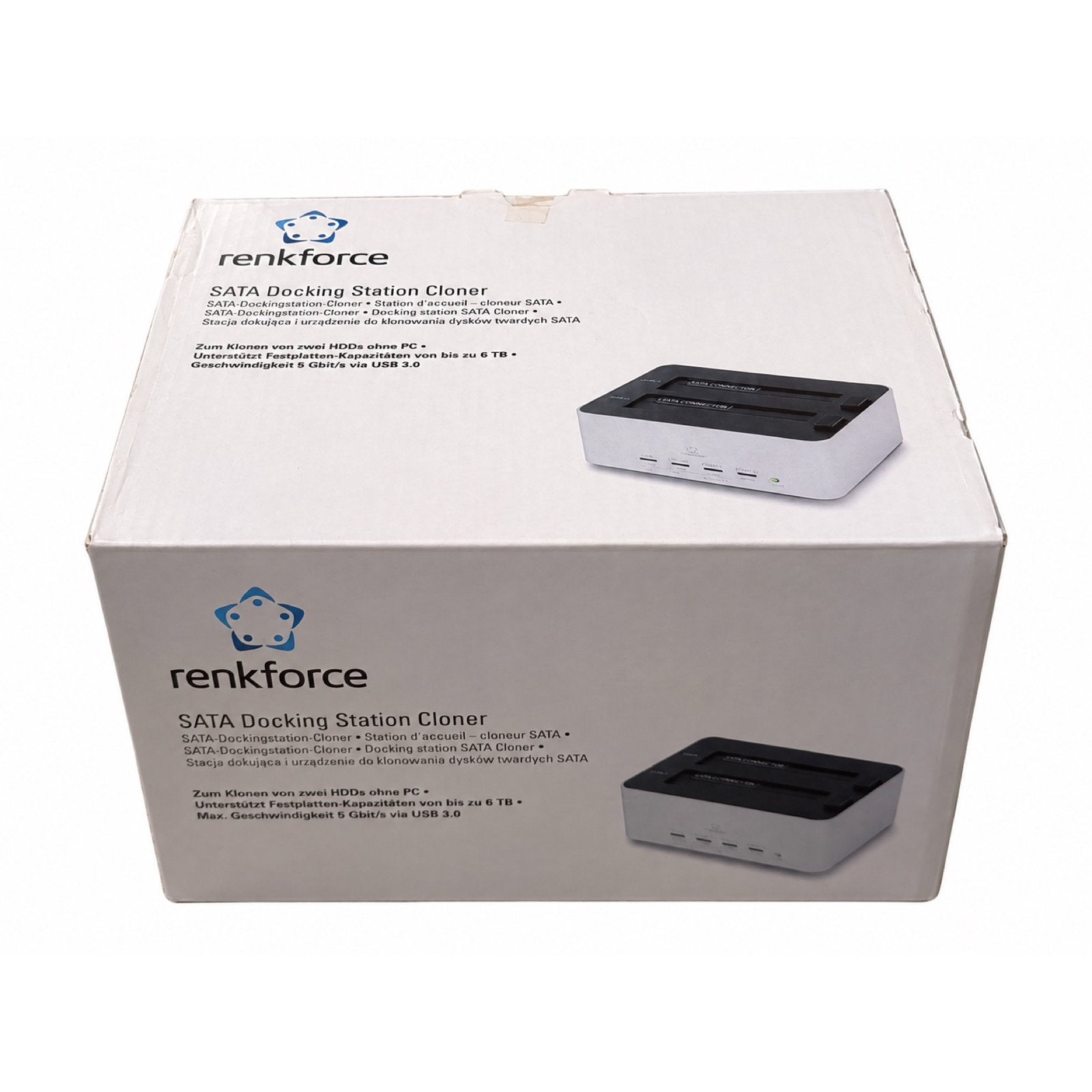 Renkforce SATA Docking Station Cloner HDD/SSD, Computers en Software, Server, Ophalen of Verzenden, Zo goed als nieuw, Extern