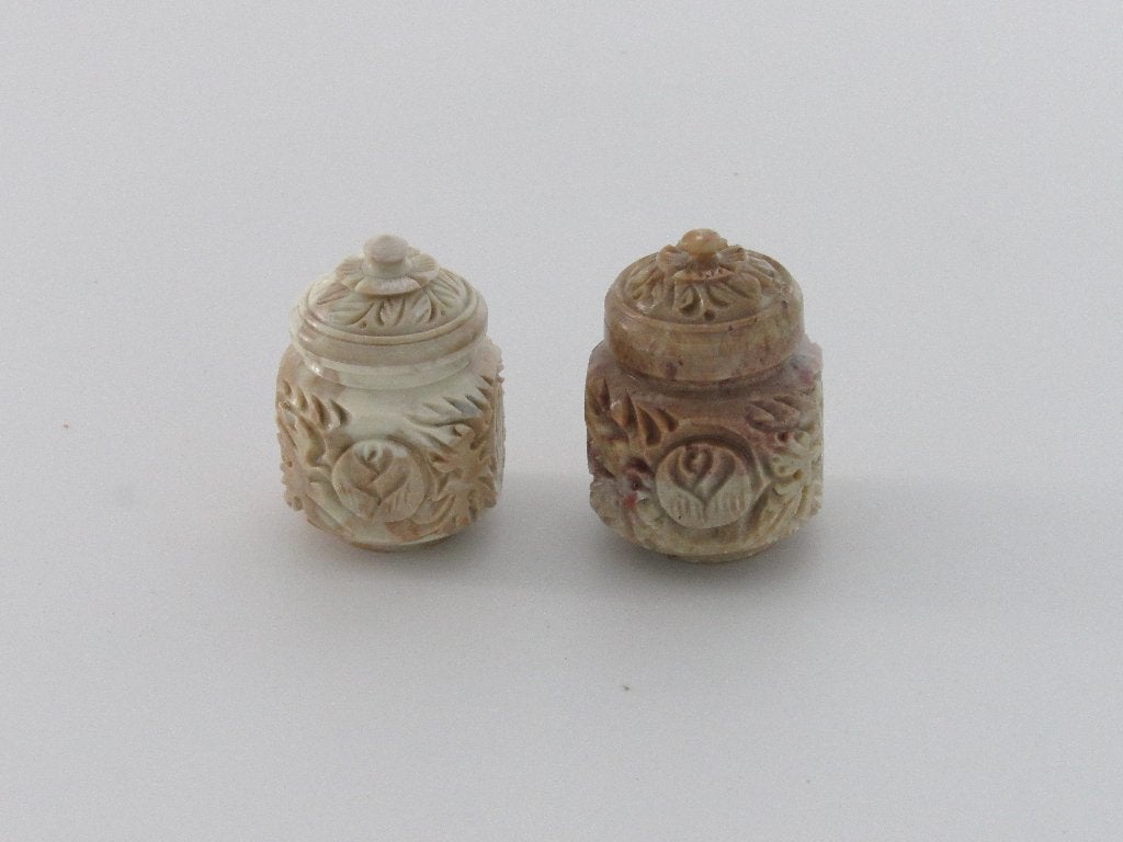 Natuurstenen handbewerkte potjes (Zeer gedetailleerd), Minder dan 20 cm, Natuurlijk materiaal, Art nouveau, Ophalen of Verzenden