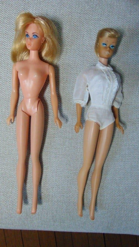 2 oude Barbie poppen, Ophalen of Verzenden, Gebruikt, Pop