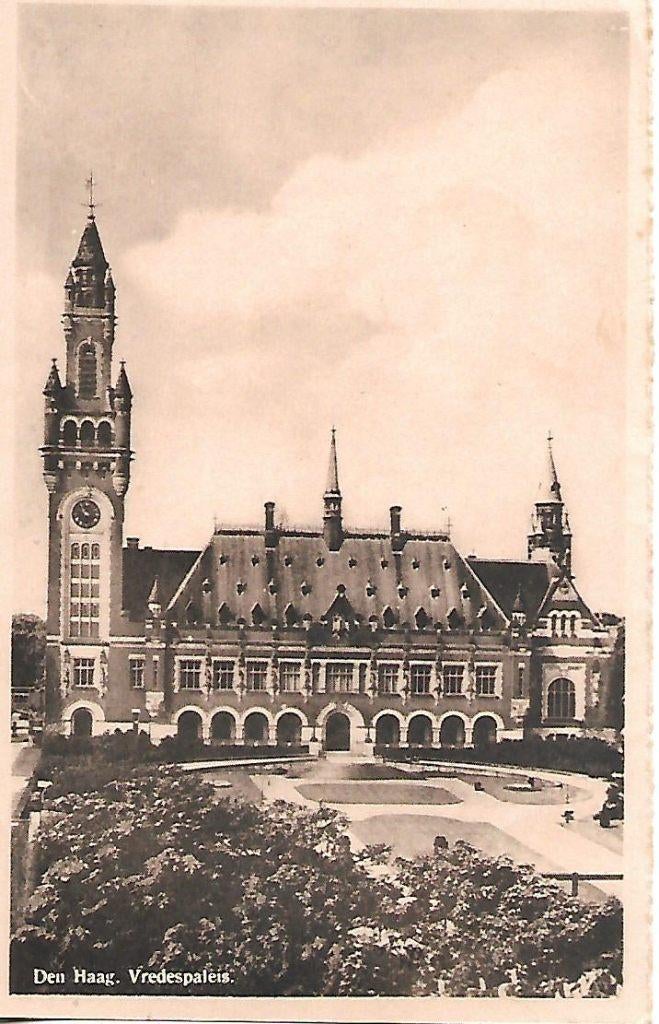 Den Haag- -Vredespaleis., Verzenden, 1920 tot 1940, Ongelopen, Zuid-Holland