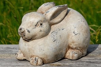 Mooi Beeld, Tuinbeeld Konijn, Haas, Ophalen of Verzenden, Nieuw, Steen, Dierenbeeld