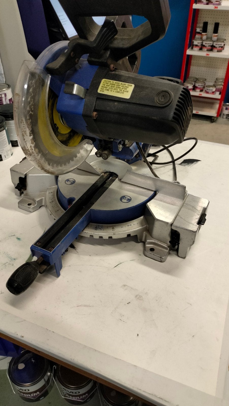 LUX Tools ZKGS-1600 Afkortzaag - 1600W, 65mm zaagdiepte, Doe-het-zelf en Verbouw, Gereedschap | Zaagmachines, Ophalen, Gebruikt