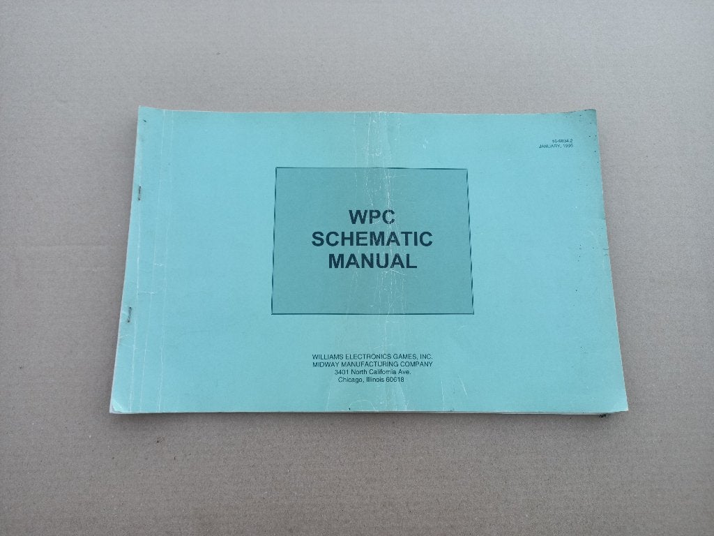 WPC Schematic Manual (Williams) Flipperkast 1995, Gebruikt, Verzenden, Elektronisch, Williams