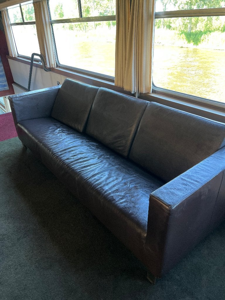 3/4 zits bank Bert Plantagie Mancave ?, Huis en Inrichting, Banken | Bankstellen, Ophalen, Gebruikt, Driepersoons, Rechte bank