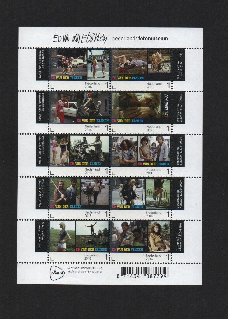 NVPH 3416-3425 Postfris 2016 Fotografie Ed van der Elsken, Postzegels en Munten, Postzegels | Nederland, Ophalen of Verzenden