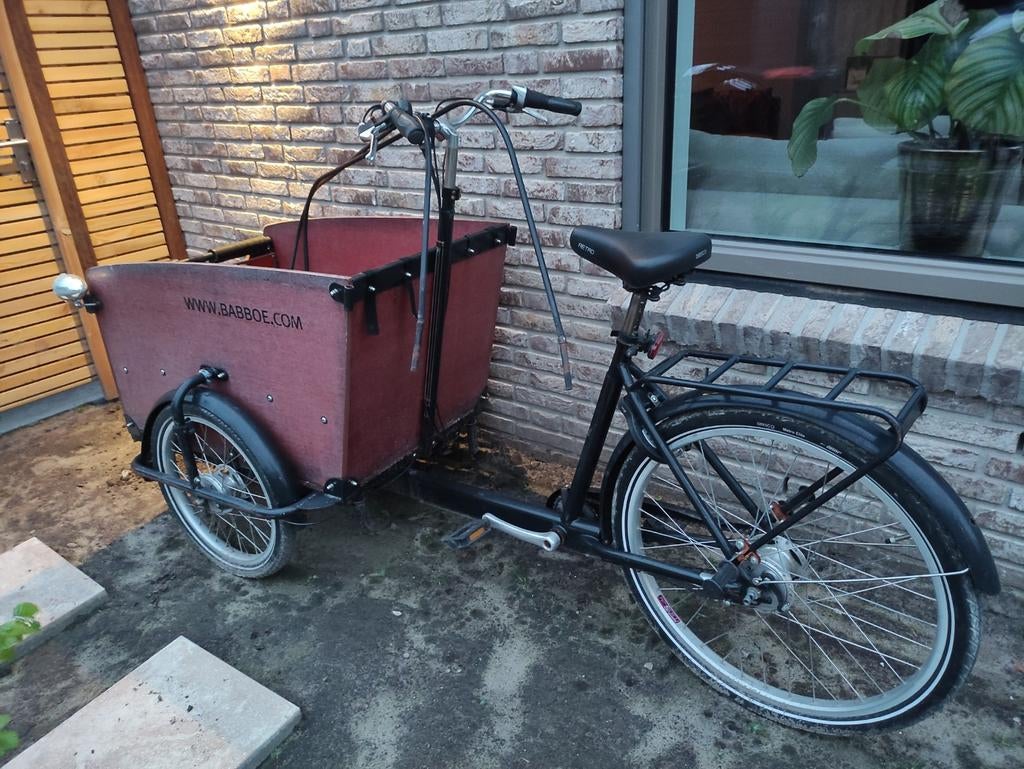 Babboe Bakfiets niet elektrisch, incl. huifstang, Ophalen, Gebruikt, 4 kinderen of meer, Elektrisch