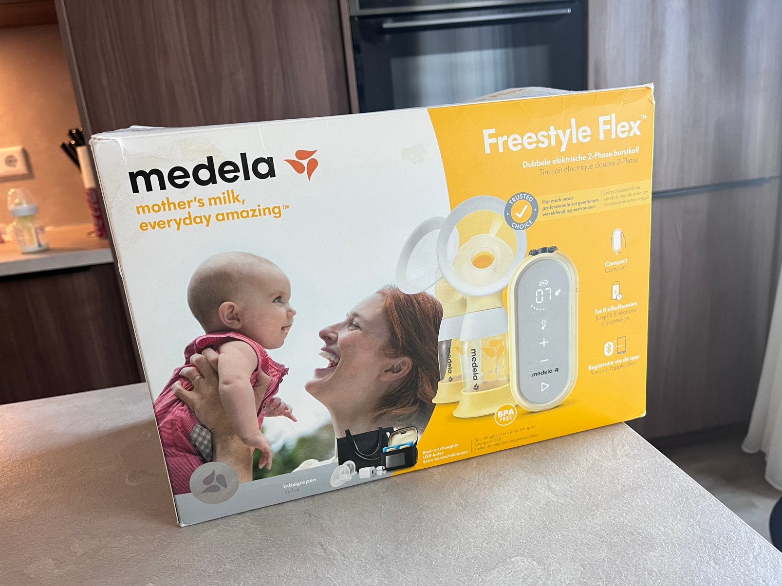 Medela freestyle flex borstkolf, Ophalen of Verzenden, Gebruikt