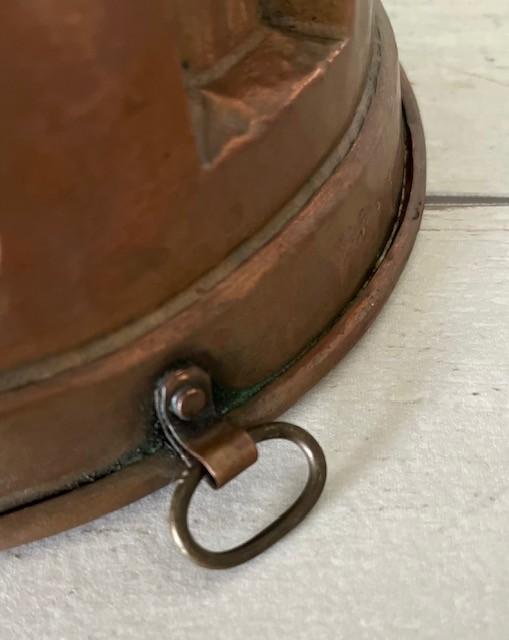 Franse koperen roodkoperen bakvorm tulband, Antiek en Kunst, Ophalen of Verzenden