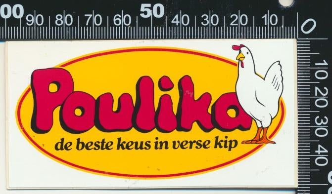 Sticker: Paulika - De beste keus in verse kip, Verzamelen, Stickers, Zo goed als nieuw, Bedrijf of Vereniging, Ophalen of Verzenden