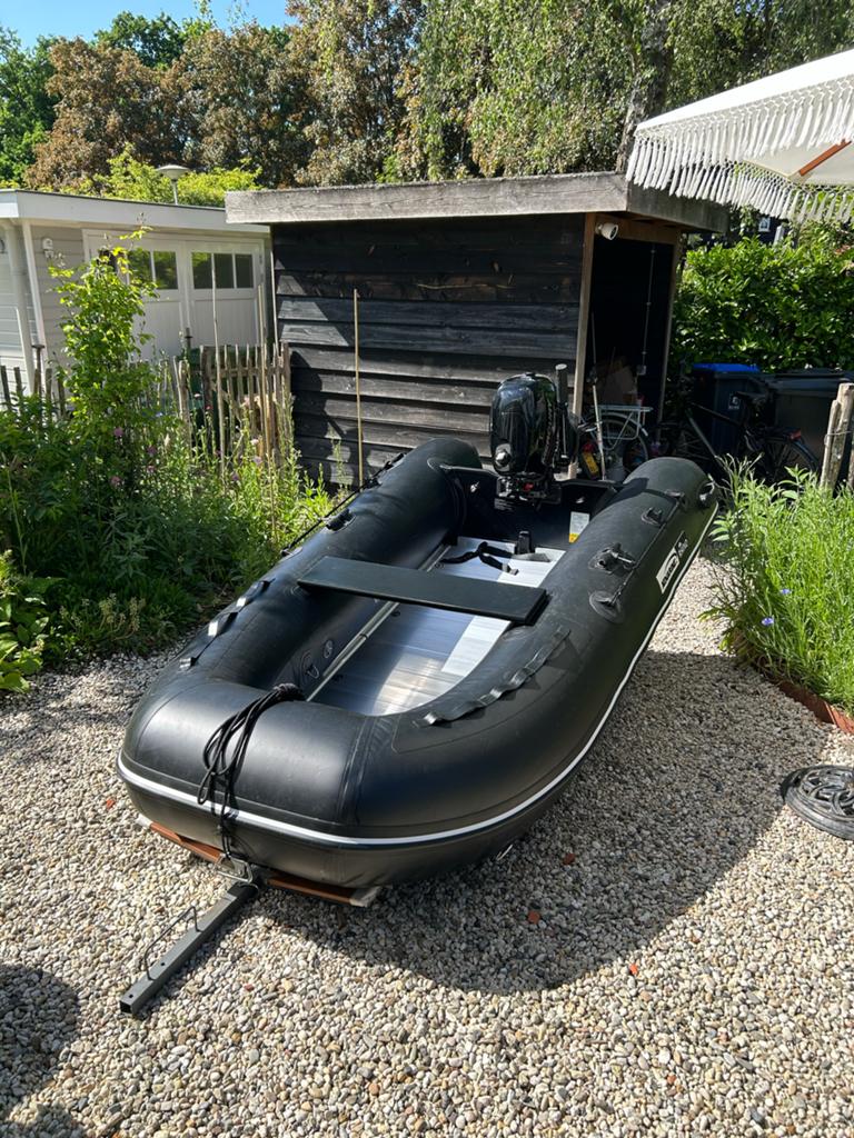 Nimarine Rhino 290 met Mercury 5pk buitenboordmotor, Watersport en Boten, Rubberboten, Ophalen, Aluminium, 5 pk, Zo goed als nieuw