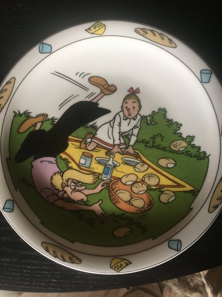 bordje suske en wiske Eschenbach porselein, Verzamelen, Ophalen of Verzenden, Suske en Wiske, Zo goed als nieuw, Gebruiksvoorwerp
