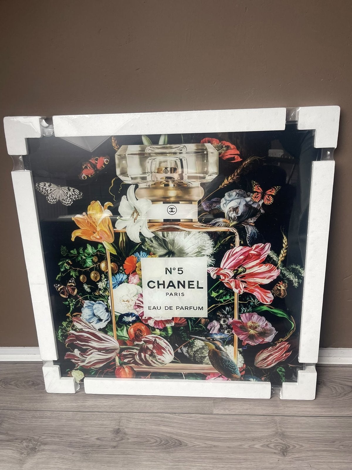 N5 Parfum Glasplaat Wanddecoratie Nieuw In Doos!!!, Ophalen, Nieuw, Print, 75 tot 100 cm