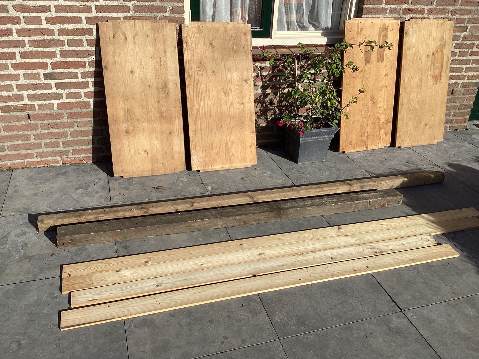 Hout, Doe-het-zelf en Verbouw, Ophalen, Zo goed als nieuw, 50 mm of meer, Balk