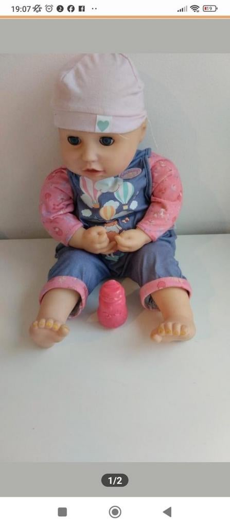 Baby Annabell pop 54 cm, Ophalen of Verzenden, Gebruikt, Babypop