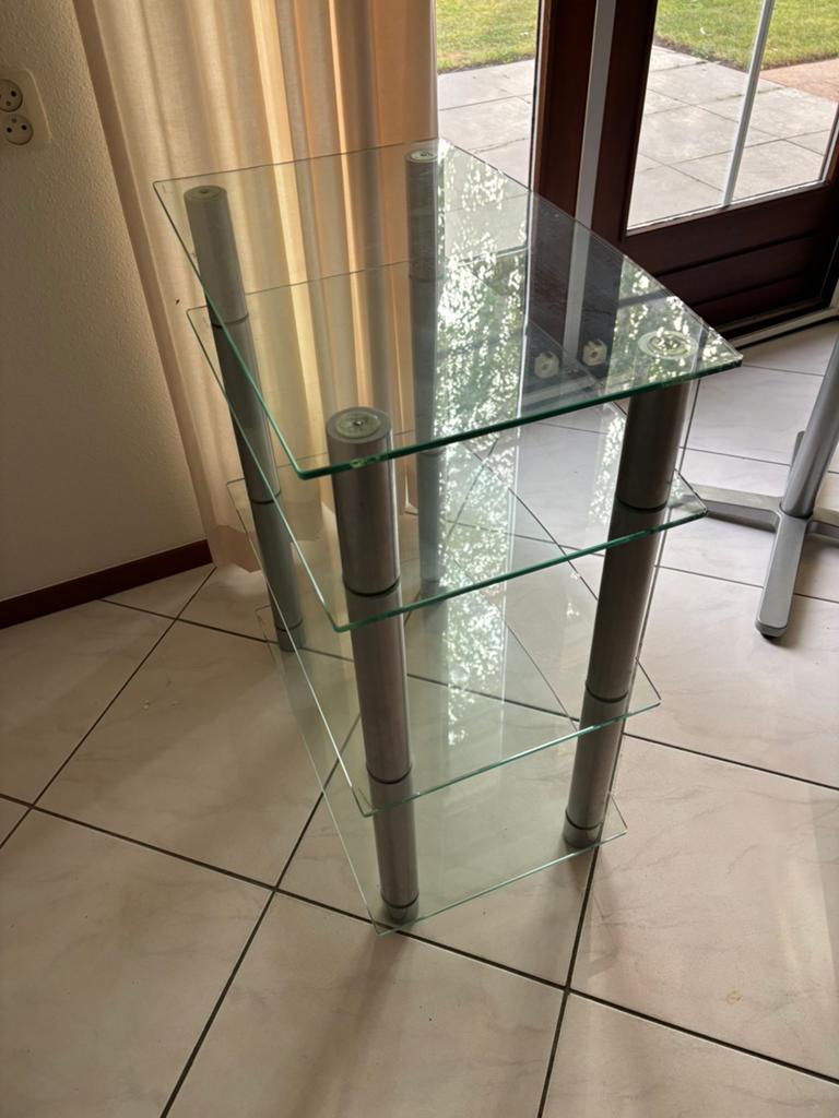 Audio stelling, Ophalen, Zo goed als nieuw, Glas, Cd's
