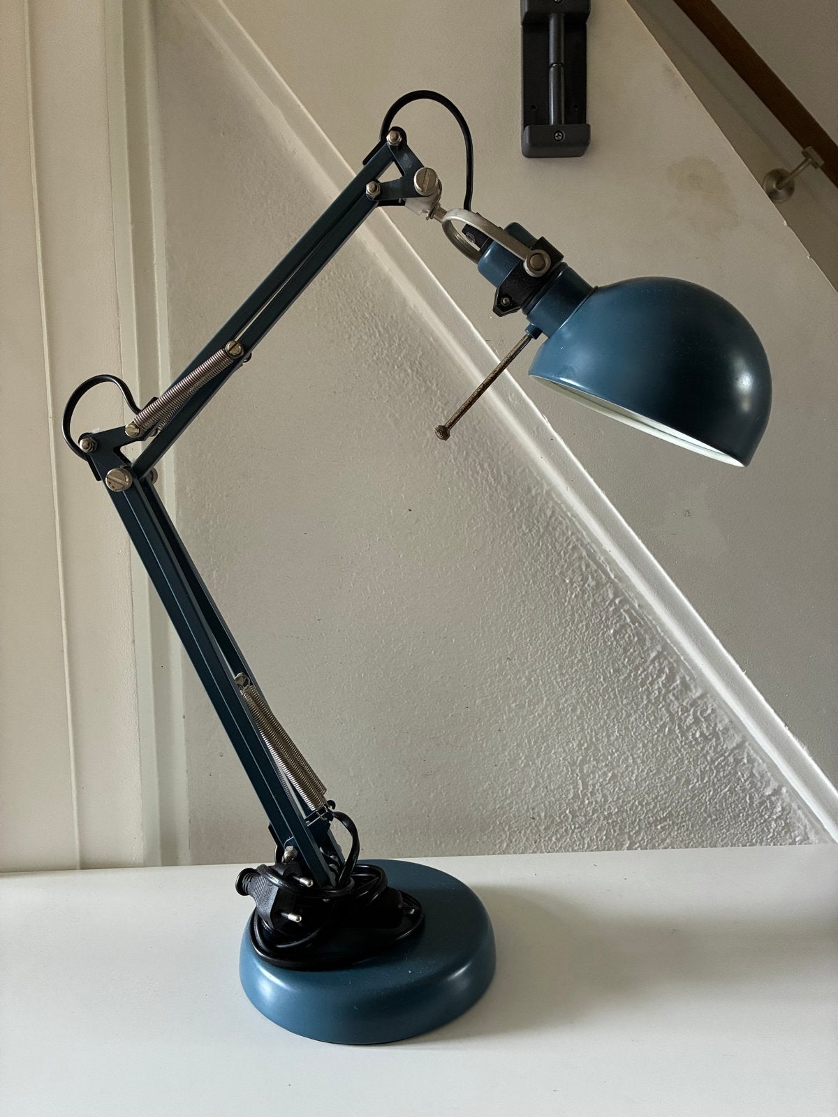 IKEA Forsa Bureaulamp - Blauw, Verstelbaar, Bureaulamp, Vintage, E14 (klein), IKEA