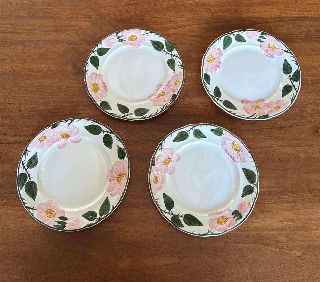 4 Villeroy & Boch Wild-Rose ontbijtborden, Ophalen of Verzenden