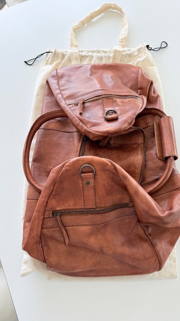 Bear Ruben Cognac leren weekendtas NIEUW in verpakking, 40 tot 60 cm, 20 tot 30 cm, Bruin, Ophalen of Verzenden