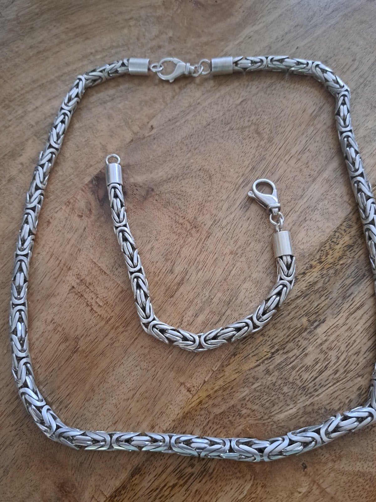 Koningsketting met armband(zilver 925), Ophalen of Verzenden, Zo goed als nieuw, Zilver, Zilver