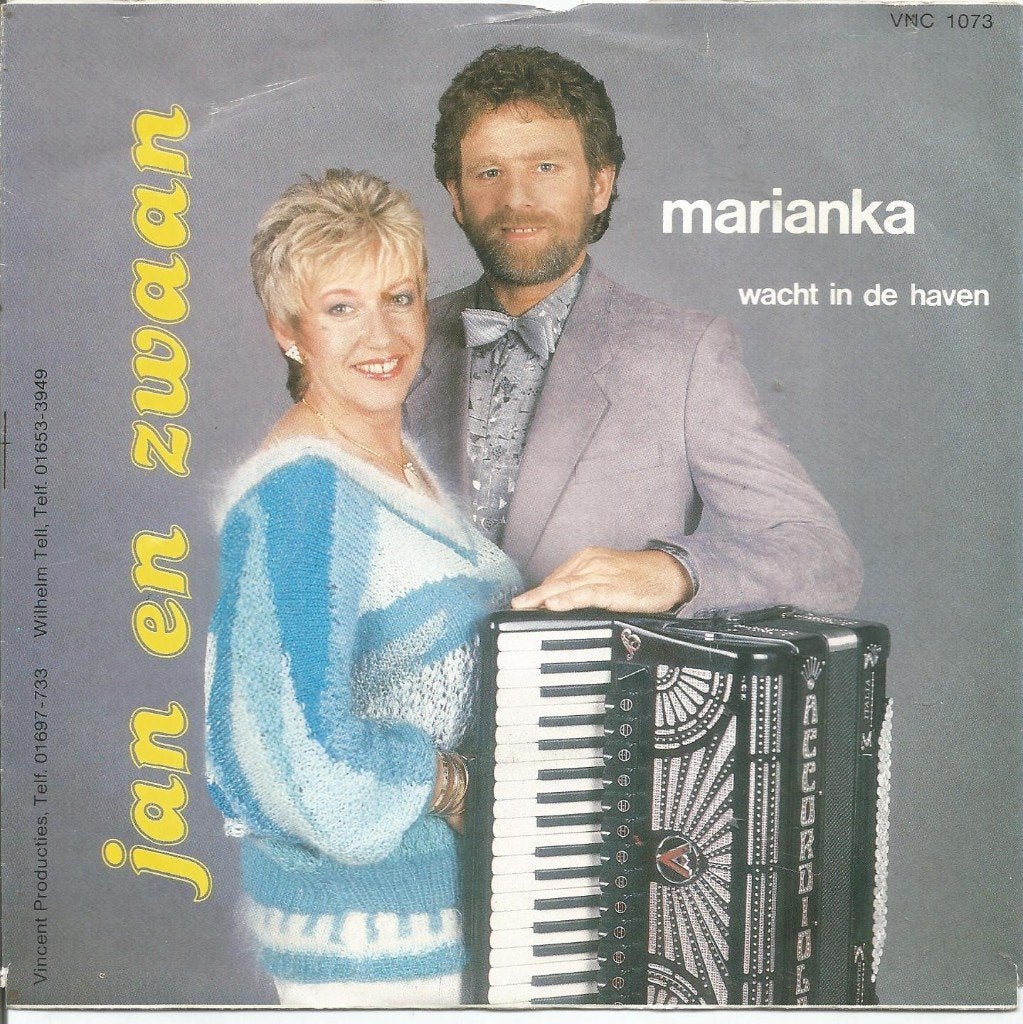 VERKOCHT Jan En Zwaan – Marianka (1986), Fotohoes, 7 inch, Ophalen of Verzenden, Zo goed als nieuw