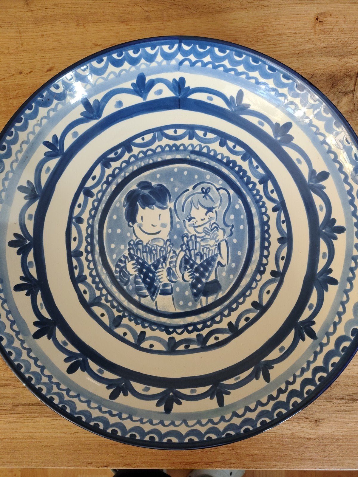 grote schaal blond amsterdam, Nieuw, Ophalen of Verzenden, Schaal of Schalen, Delftsblauw