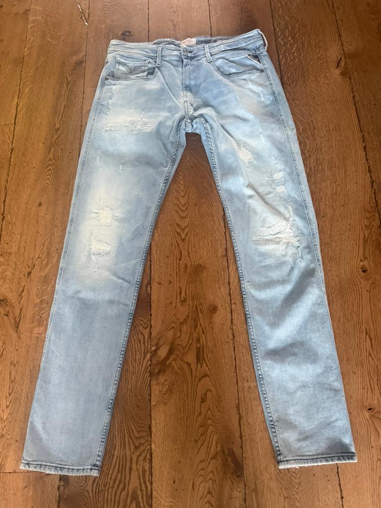 Replay jeans Anbass maat 33, strech, Ophalen of Verzenden, Gedragen, Blauw, W33 - W34 (confectie 48/50)