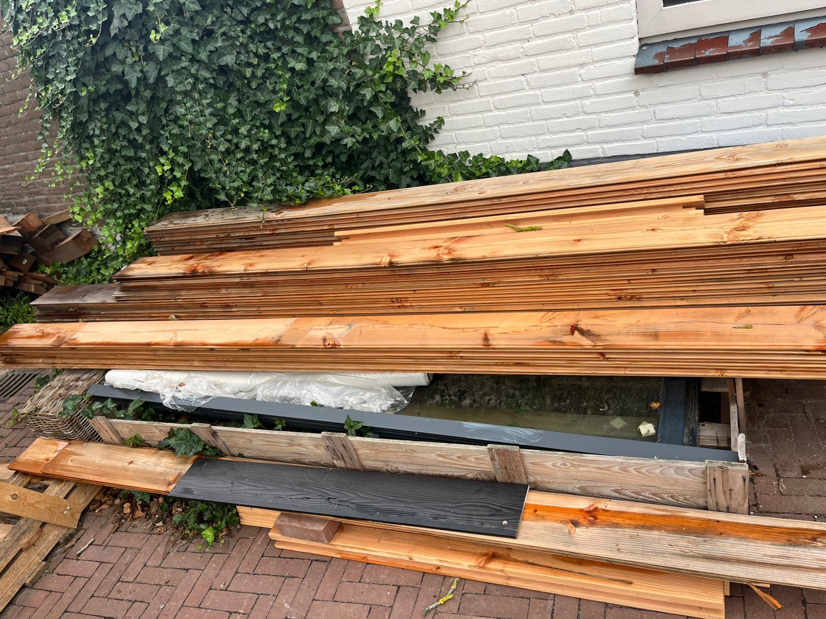 18x195 douglas vellingdelen geschaafd, Tuin en Terras, Ophalen, Zo goed als nieuw, 250 cm of meer, Planken