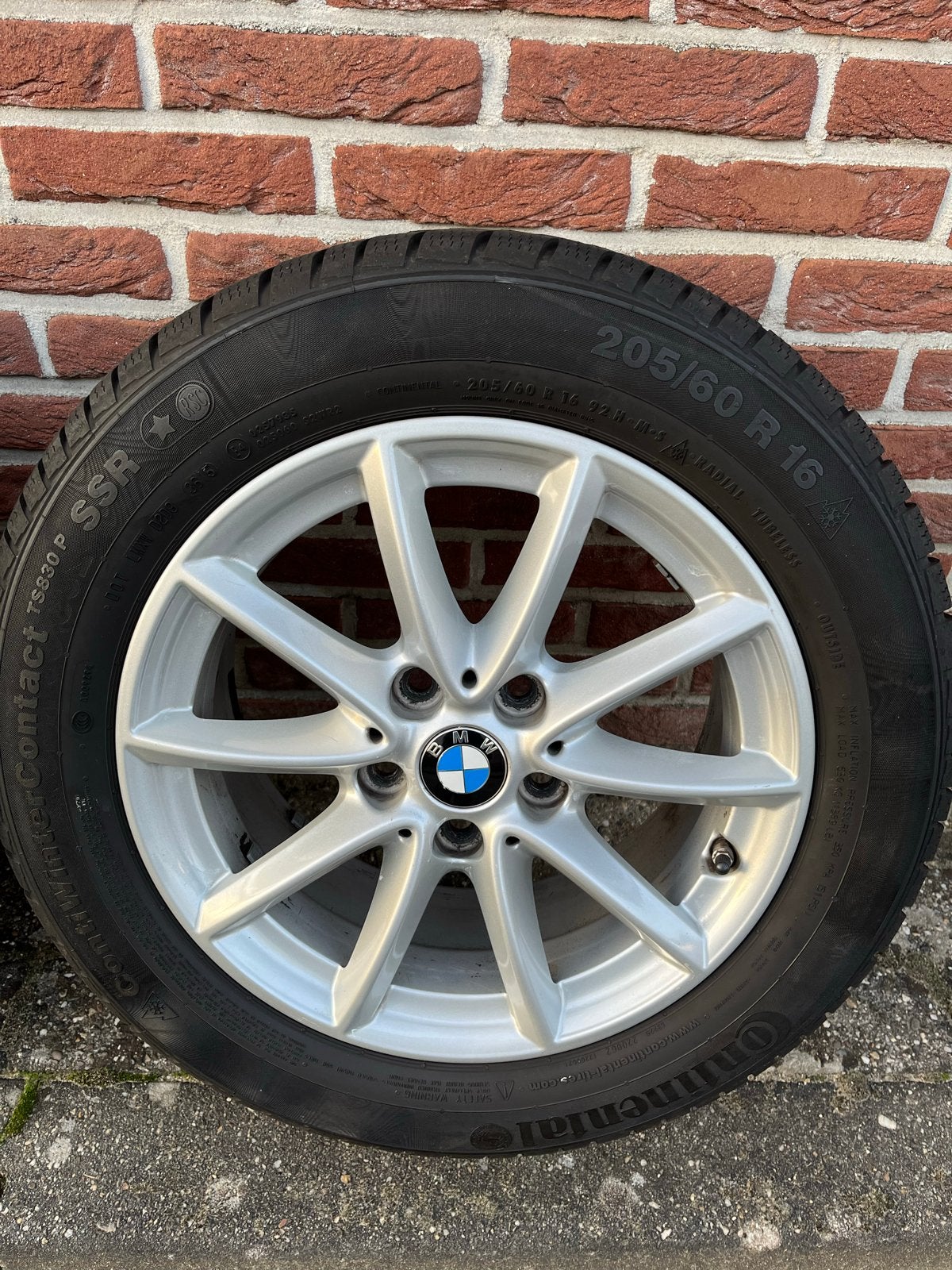 BMW 16 inch winterbanden met velgen - Continental, Ophalen, Gebruikt, 16 inch, Banden en Velgen