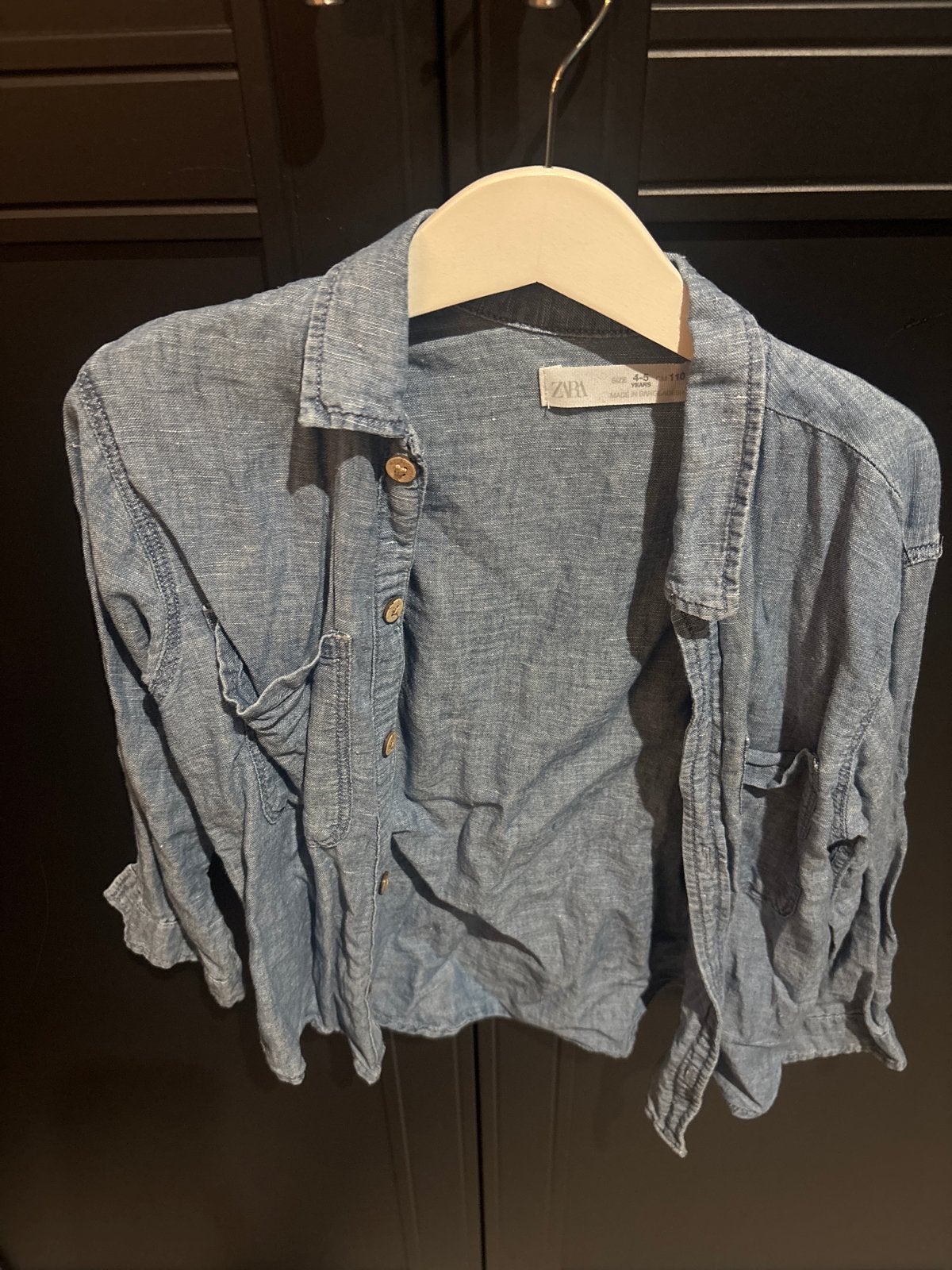 Zara spijkerblouse maat 110 (4-5 jaar), Kinderen en Baby's, Kinderkleding | Maat 104, Ophalen of Verzenden, Gebruikt, Jongen of Meisje