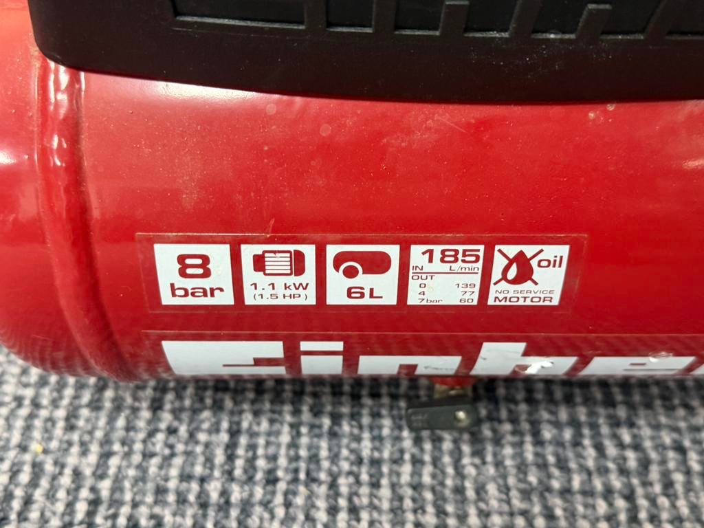 compressor met slang haspel, Minder dan 25 liter, Ophalen of Verzenden, Minder dan 200 liter/min