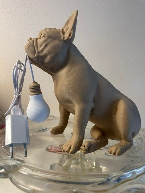 franse bulldog bulletje bull sculptuur usb lamp, Ophalen of Verzenden, Nieuw