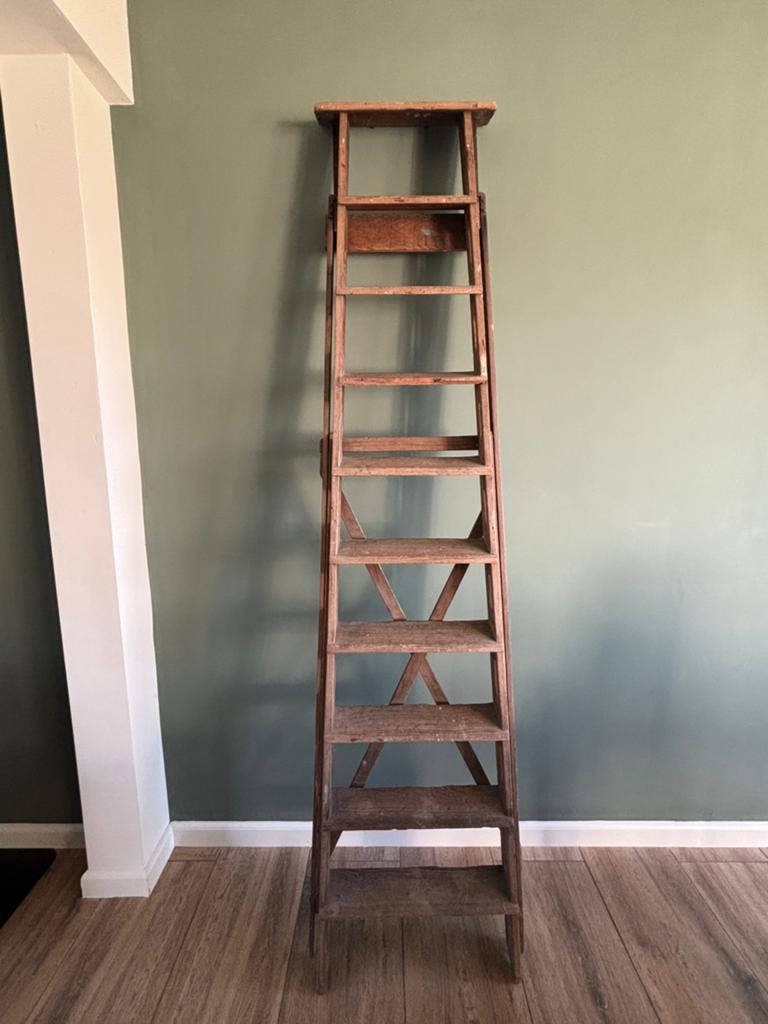 Decoratieve houten trap / ladder, Ophalen, Gebruikt, 200 cm of meer, Minder dan 150 cm