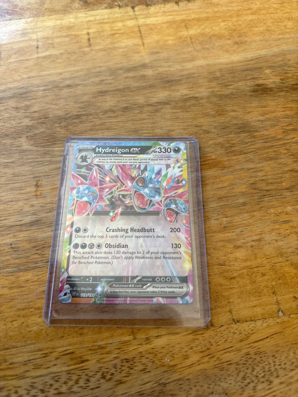 Hydreigon ex 330 Pokémon kaart, Ophalen of Verzenden, Zo goed als nieuw, Losse kaart