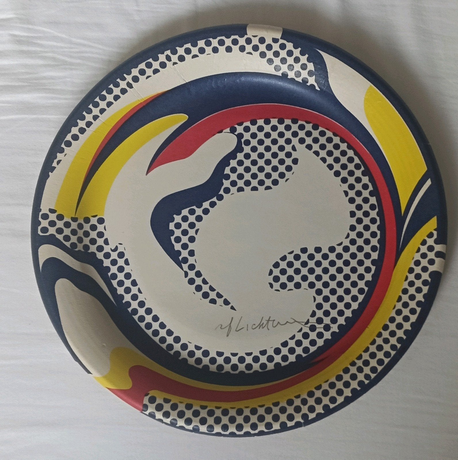 Paper plate Roy Lichtenstein - gesigneerd, Ophalen of Verzenden