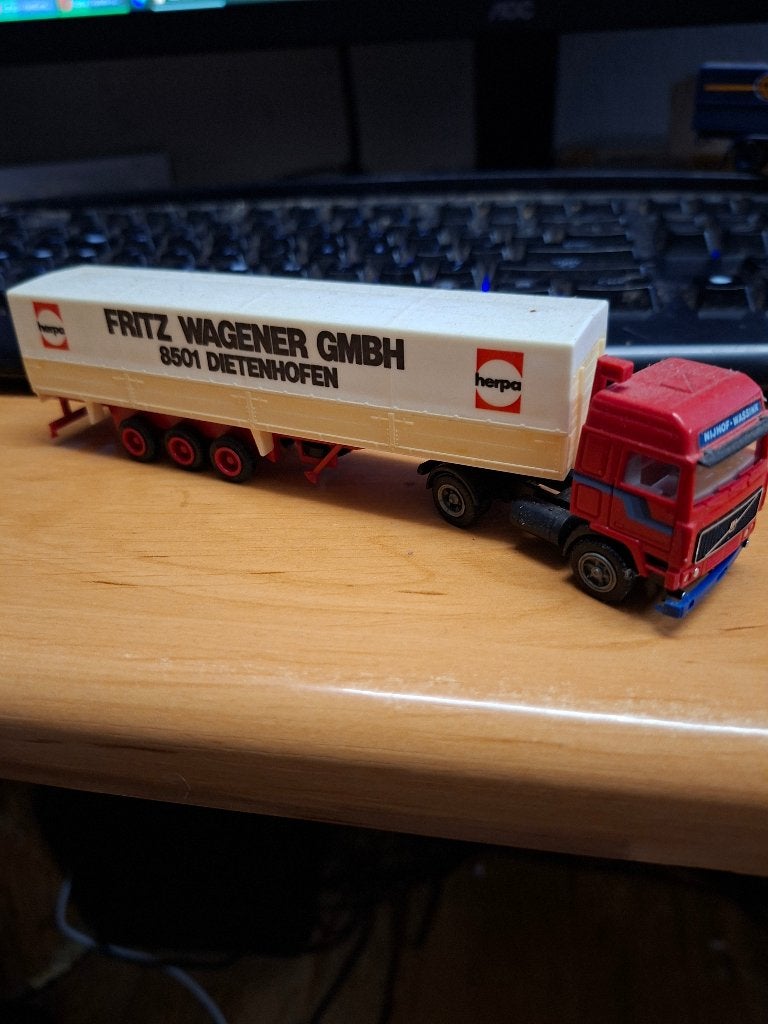 Herpa Volvo f10 Fritz Wagener, Ophalen of Verzenden, Bus of Vrachtwagen, Herpa