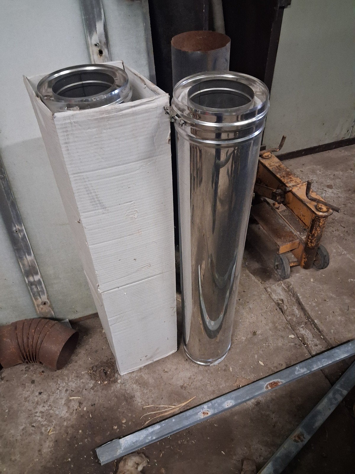 2x Dubbelwandige RVS Kachelpijp 125 mm - Nieuw, Ophalen of Verzenden