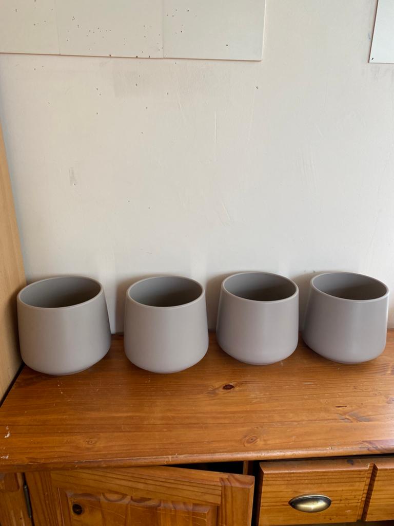 Prachtige Nieuwe Mica Binnenpotten - Set van 4, Tuin en Terras, Bloempotten, Ophalen, Overige materialen, Rond, Binnen