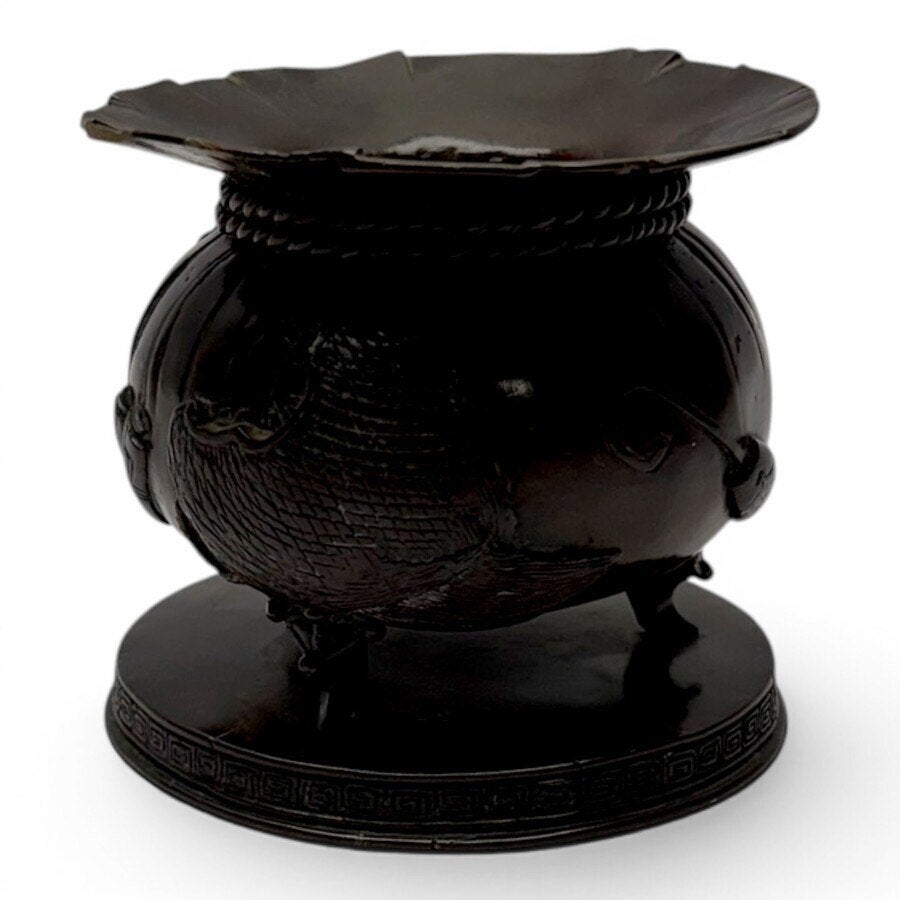 Japans gepatineerd bronzen wierookbrander, Antiek en Kunst, Ophalen of Verzenden