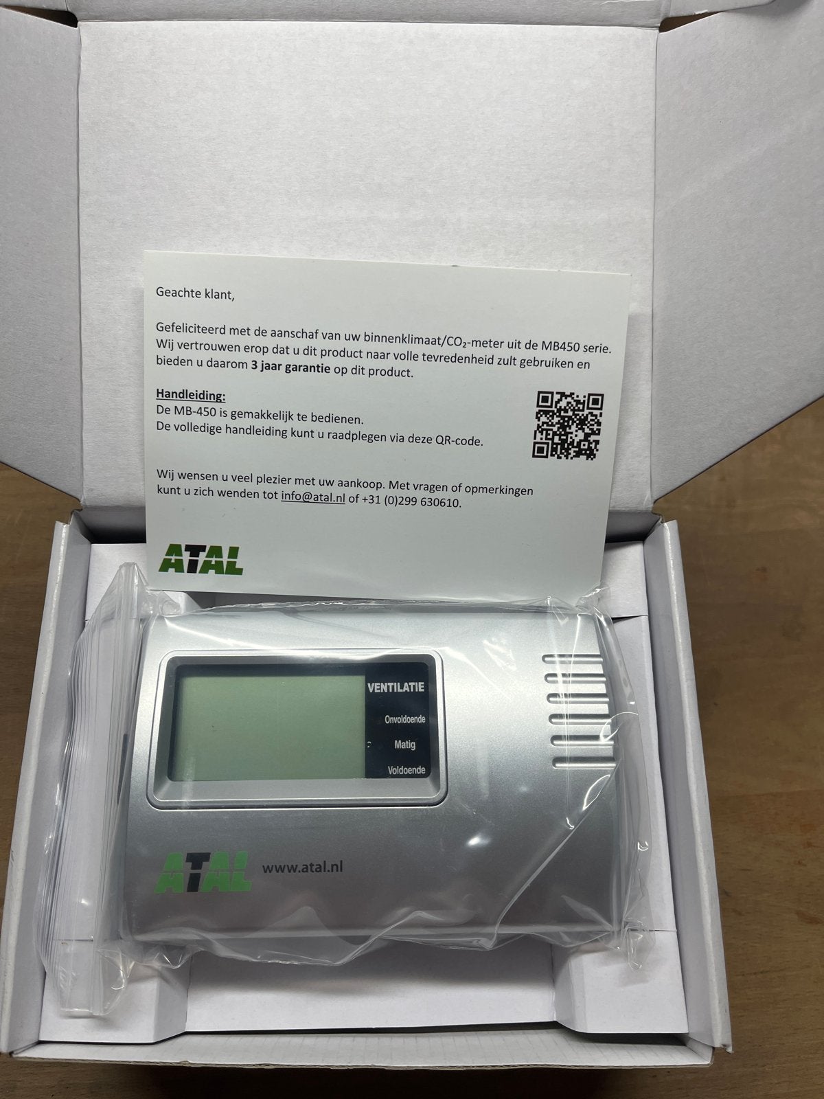 Nieuwe Atal MB450 Binnenklimaat/CO2-meter met 3 jaar garanti, Witgoed en Apparatuur, Luchtbehandelingsapparatuur, Ophalen, Nieuw