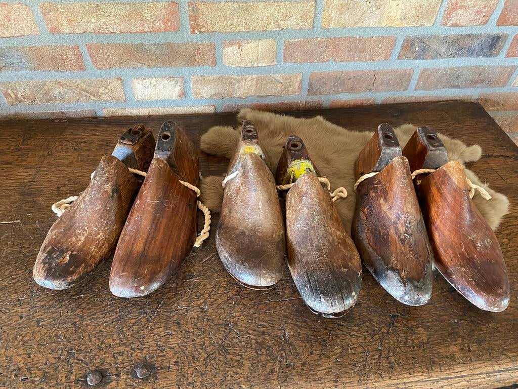 Brocante oude houten schoen mallen, Ophalen of Verzenden