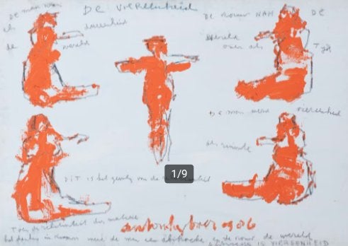 Anton Heyboer 1924-2005==uit COBRA-MUSEUM== doek 90x130 cm, Ophalen