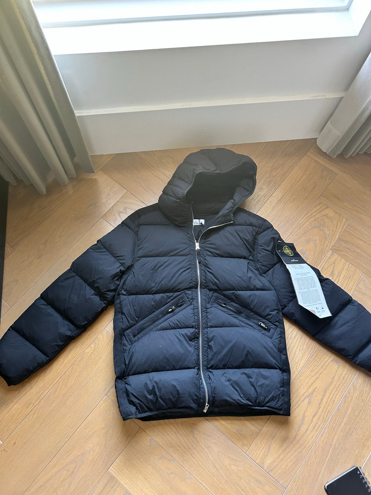 Stone Island Crinkle Reps R-Nylon Down Jacket Zwart Maat S, Verzenden, Nieuw, Maat 46 (S) of kleiner, Zwart