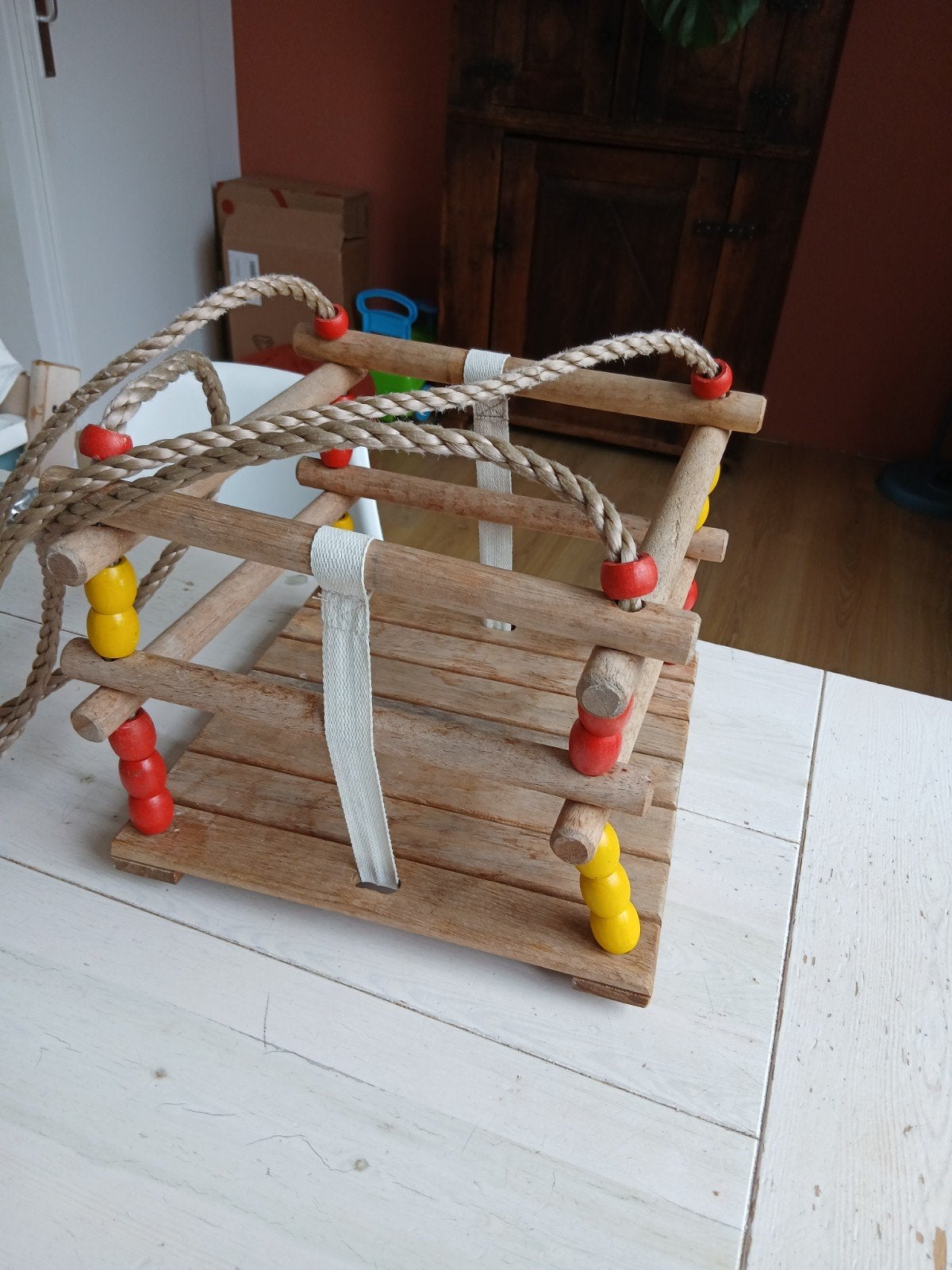 houten babyschommel, Ophalen, Gebruikt, Schommel
