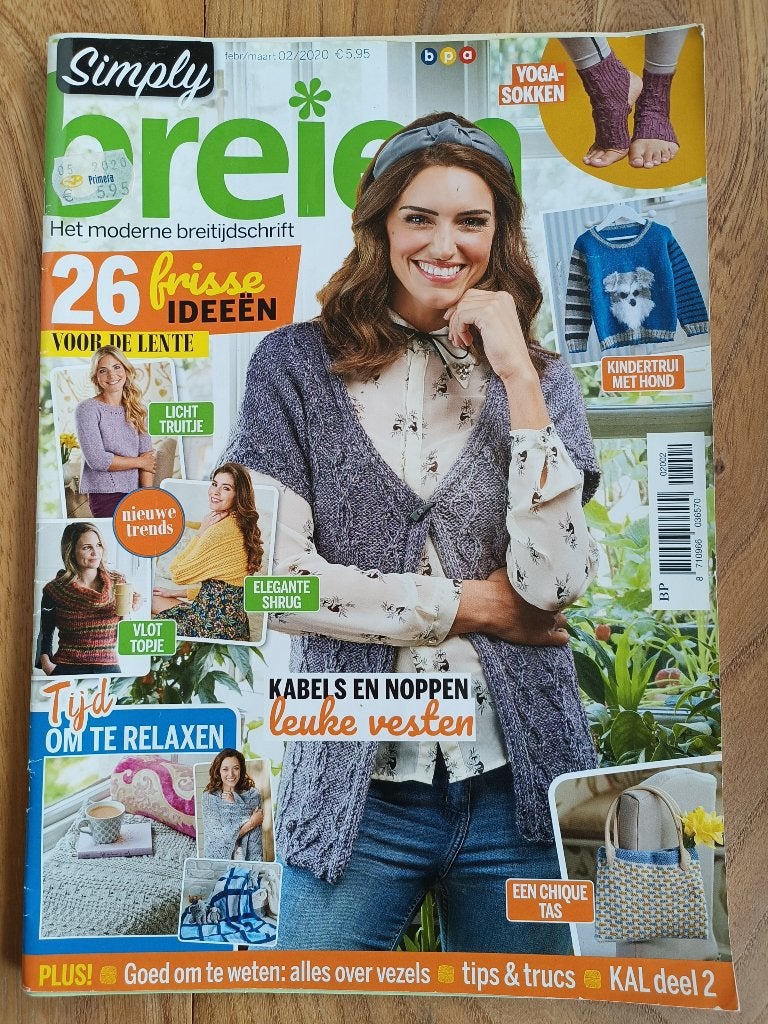 Simply breien nr 2 2020 26 ideeen, Ophalen of Verzenden, Zo goed als nieuw, Breien en Haken, Simply Breien