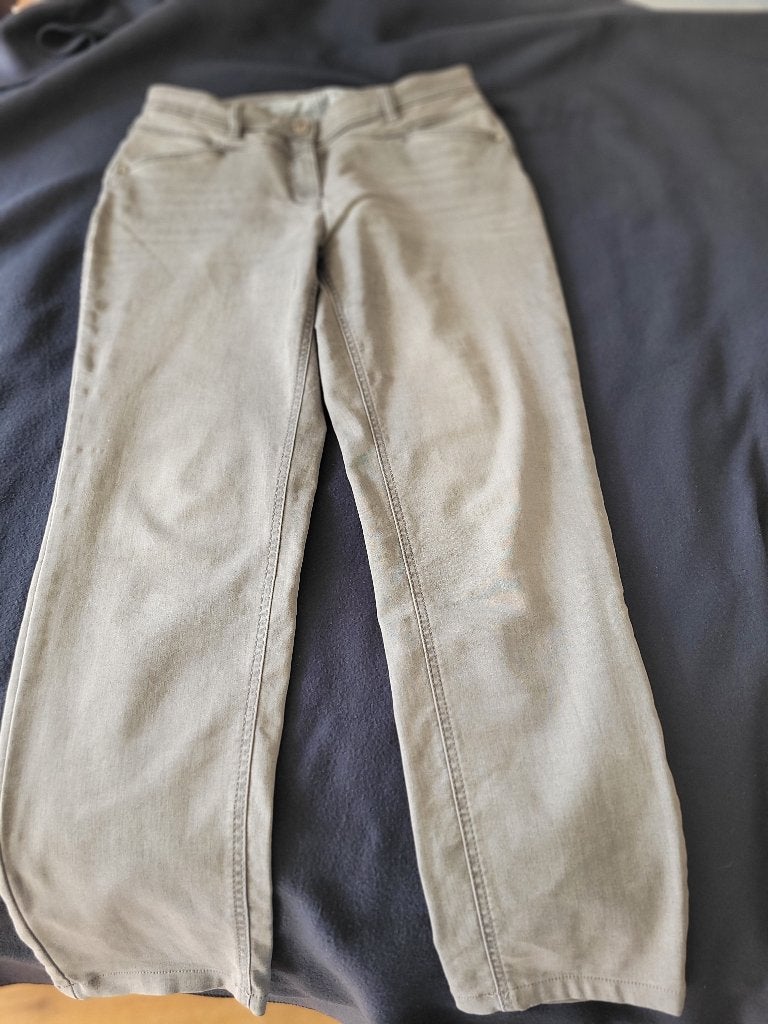 Dames broek merk Toni Diamond Edition maat 42 licht grijs, Maat 42/44 (L), Ophalen of Verzenden, Zo goed als nieuw, Grijs