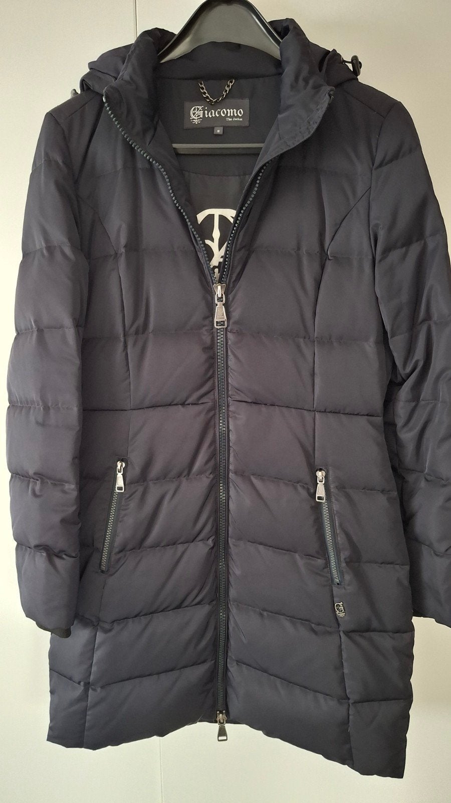 prachtige winterjas Giacomo maat 36, Ophalen, Blauw, Zo goed als nieuw, Maat 36 (S)